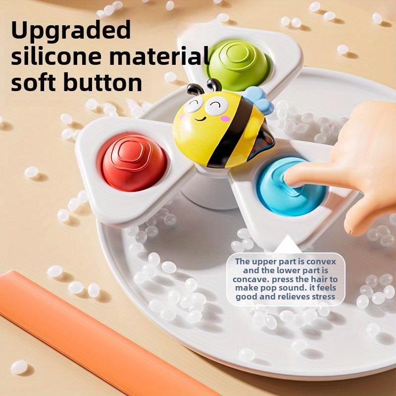 3pcs Colorful Cartoon Animal Suction Cup Spinning Tops  Fun Educational Toy for Kids, Perfect for Bath Time,Dining Table Bathroom Play,Great Halloween