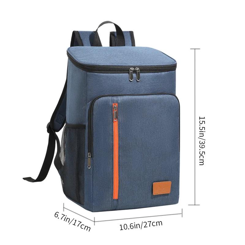 18L Tragbare Thermos-Lunchtasche Lebensmittelbox Langlebige Wasserdichte Kühlbox Eisisolierte Tasche Camping Abendessen Aufbewahrung Oxford Rucksack