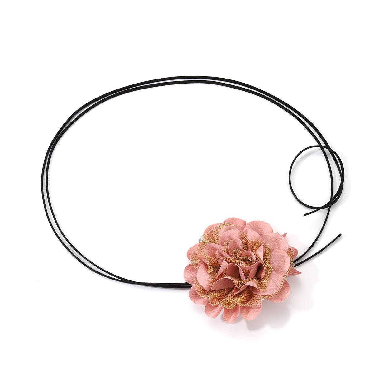 

Fashion personality retro three-dimensional big flower neck necklace female, versatile French sexy choker necklace
