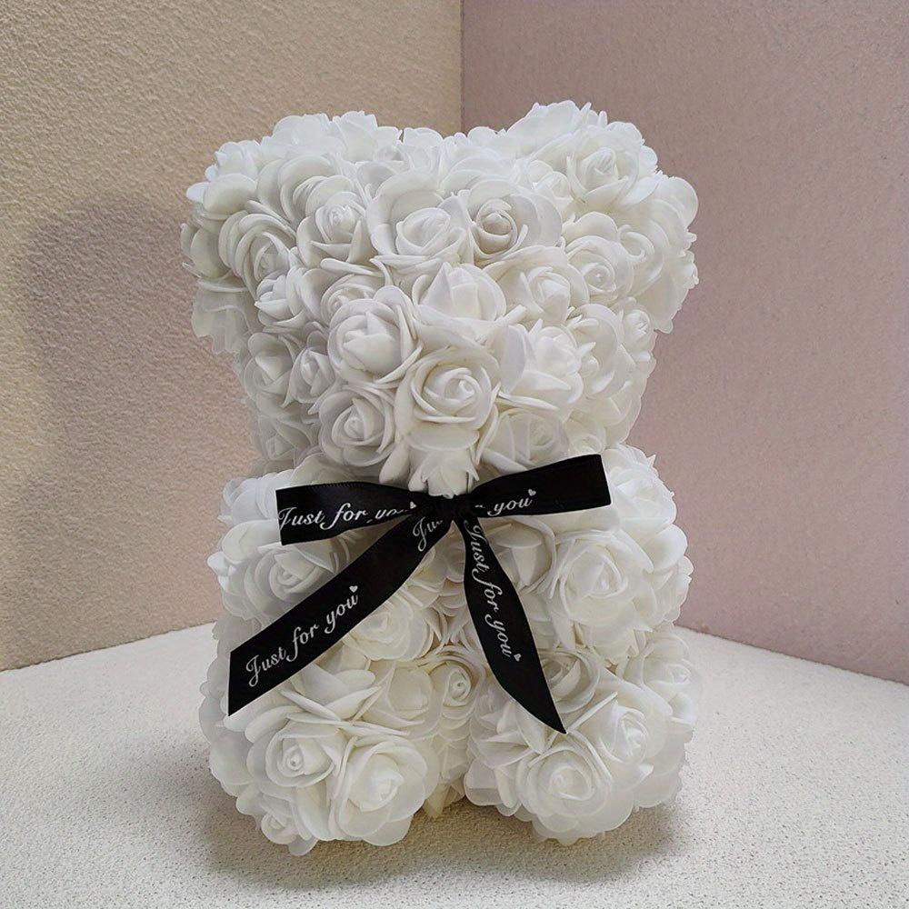 Artificial Foam Immortal Rose Bear - Perfect for Valentine's Day, Mother's Day, Anniversaries, Weddings, Birthdays and Christmas