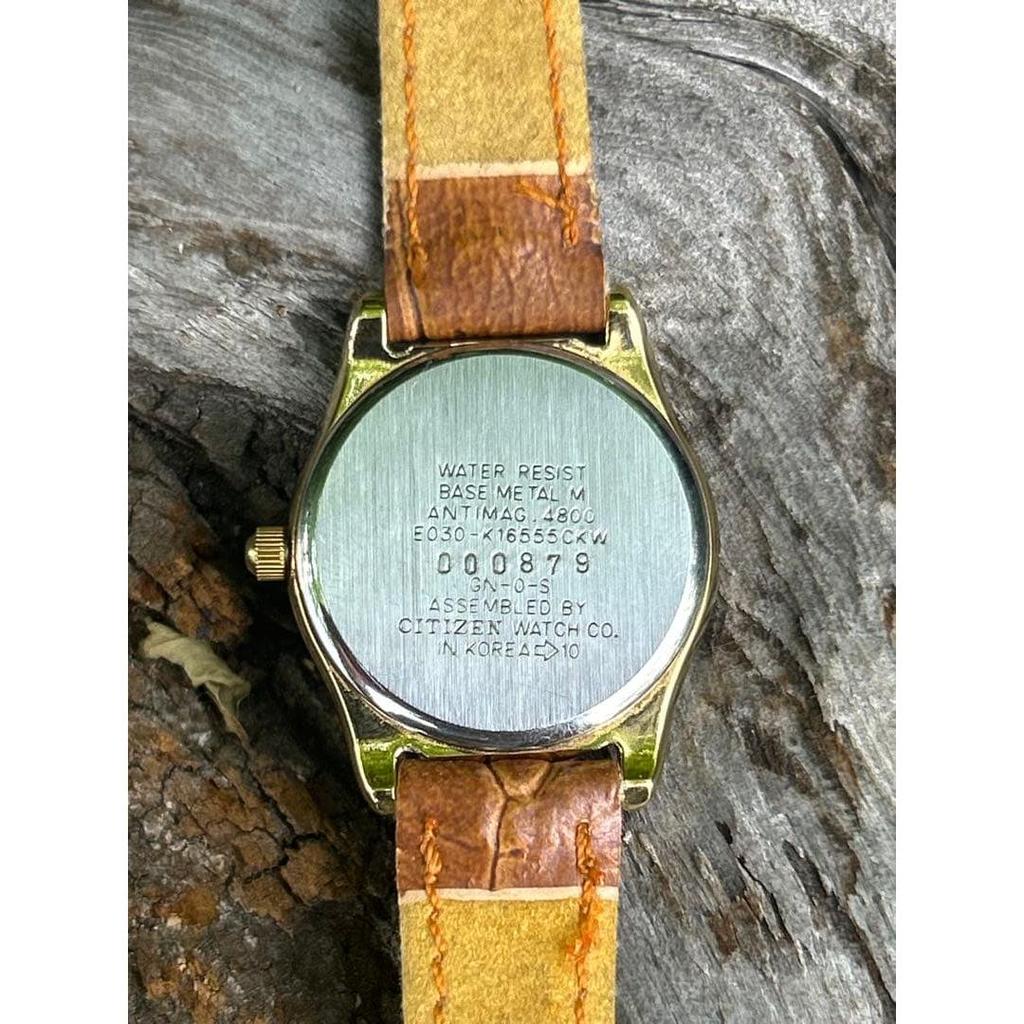 Used Working Product CITIZEN Eco-Drive Isis GN-0-S Gold Brown