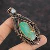 Chrysoprase Copper Pendant Wire Wrapped Gemstone Pendant Copper Wire Jewelry Rainbow Moonstone Pendant Gift For Her Handmade Amazing Pendant