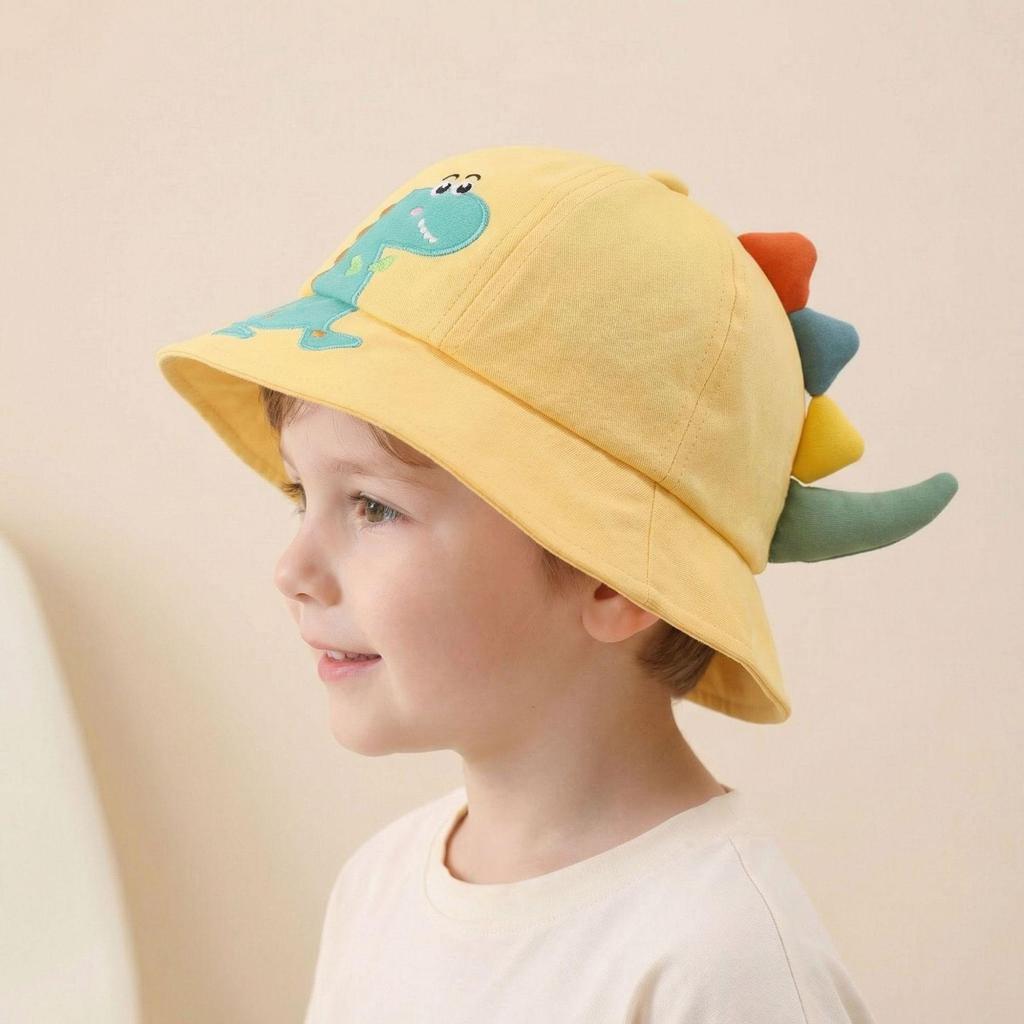 Spring/Summer Infant Bucket Sun Hat - Cute Dinosaur Design for Boys & Girls