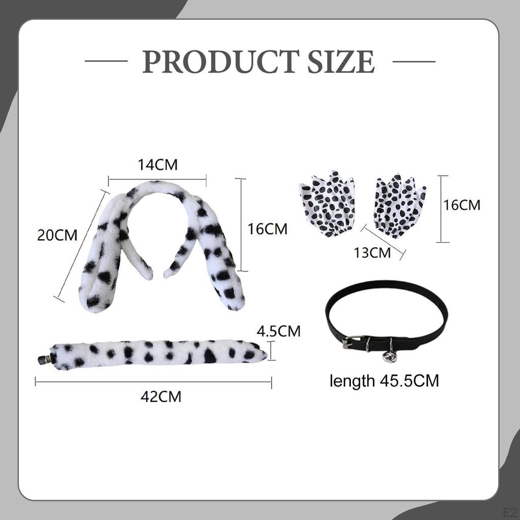 Dog Costume Set Headband Lightweight Dress Up for Kids Adults Girls Boys Party