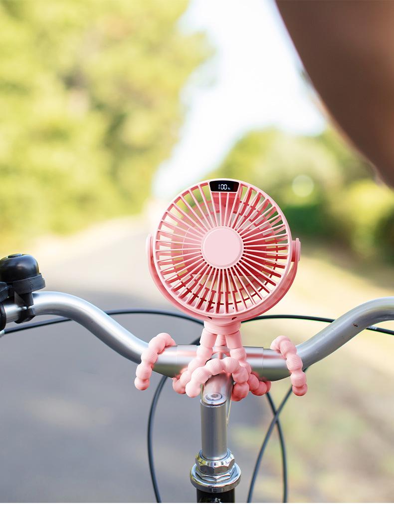 Octopus Baby Stroller & Desktop Mini Fan with USB Charging Tripod