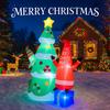 5.91FT Christmas Inflatable Toys With LED Lit Christmas Tree Santa Set Supplies Home Ornaments Festive Gift Xmas Yard Decoration