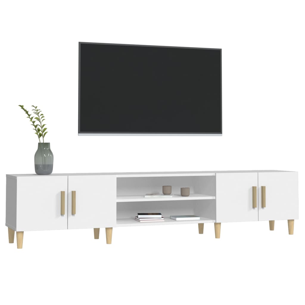 Vidaxl TV Cabinet, White, 180X31.5X40 Cm, Wood-Based Material