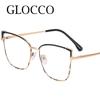 Stylish Cat-Eye Shaped Anti Blue Light Presbyopia Eyeglasses Metal Eyeglasses Women Trend PC Screen Goggles Radiation Protection Eyeglasses