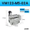 Pneumatischer Rollenschalter Zwei-Wege-Schalter Zwei-Positionen-Schalter Drei-Wege-Schalter Mechanisches Ventil Manuelles Ventil VM131-01-00A VM120-01-00A VM133-M5-01SA