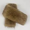 Faux Fox Fur Cuffs Women Winter Warm Plush Wristbands Arm Sleeves Detachable Furry Cuffs For Stage Show Costume Accessories
