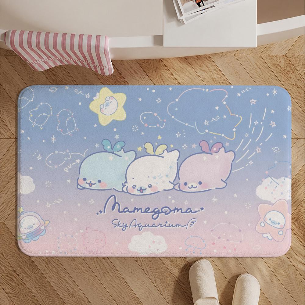 IP-MamegomaS Floor Mat Soft Non-Slip Bath Mat, Bedside Carpet, Absorbent Doormat for Home