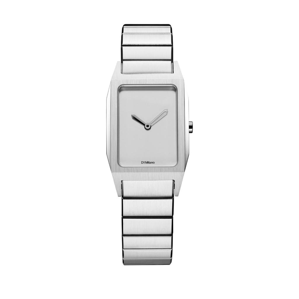 Authorized Distributor D1 Milano Unisex Watch ARBU01 Aura Studio 71 Silver Rectangular [D1 MILANO] Men's [AURA]