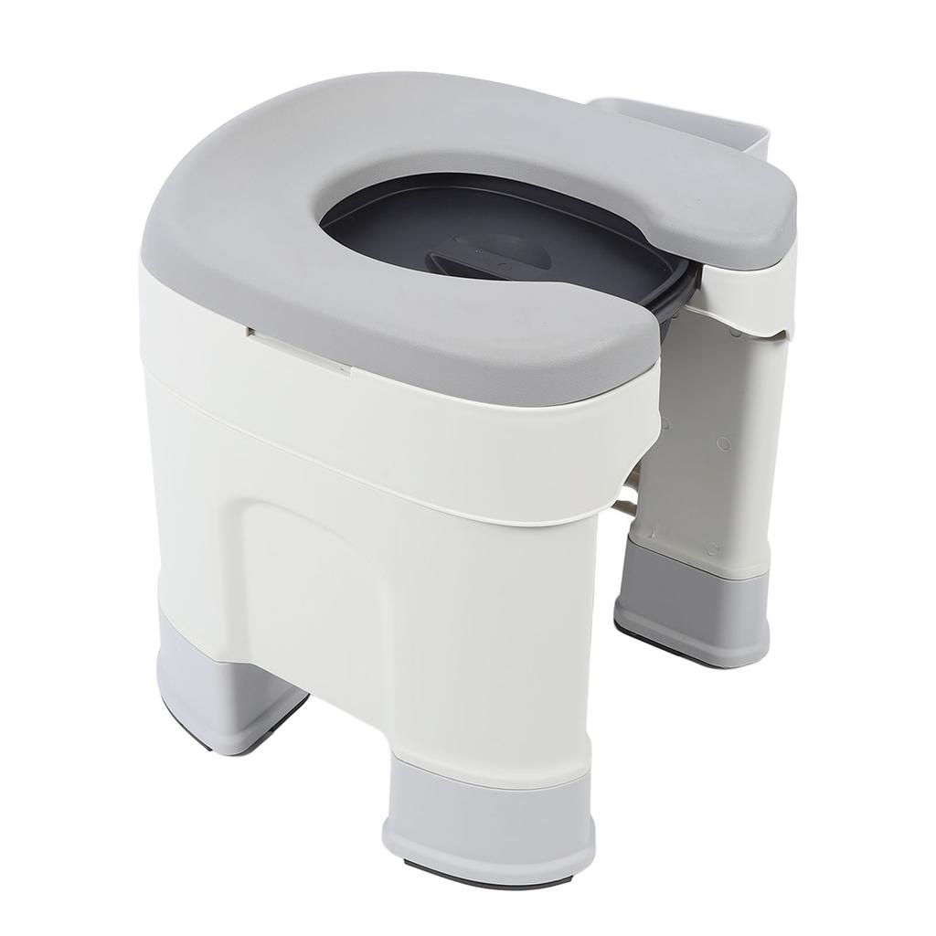 Adult Portable Toilet Home Indoor Bedroom Bedside Use for Elderly Pregnant Women Grey