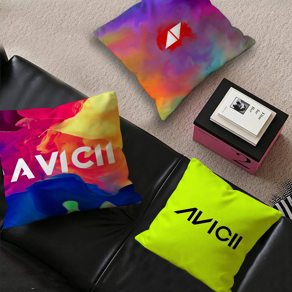 DJ A-Avicii Logo Pillow Cushion Cover Pillowcase Living Room Sofa Home Decor Customized