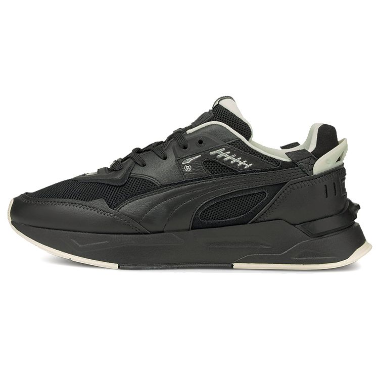 Puma Mirage Sport Luxe Leather Comfortable Low-Top Lifestyle Sneakers Unisex Sneakers Black 382806-02