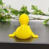 3D Printed Yellow Duck Statue, Flexible Sitting Posture Funny Duck Ornament Halloween, Christmas Home/office Decoration Ornament