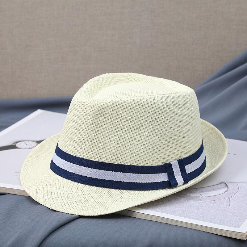 New Hat Men Summer Short Shading Fashion Jazz Gentleman Hat Middle-aged and Old Outdoor Leisure Joker Hat