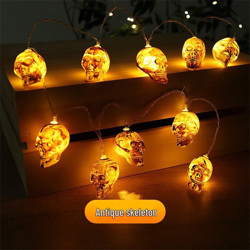 Halloween LED Fairy Lights: Pumpkin, Skeleton, Ghost & Hand Decorations for Indoor Ghost Festival Ambiance