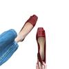 Autumn Square Buckle Thick Heel Single Shoes Classic Small Red Shoes Light Mouth Square Head Single Shoes Women