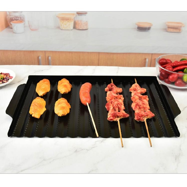 BBQ Grill Basket Grill Tray Nonstick Grilling Basket Camping Cookware Durable
