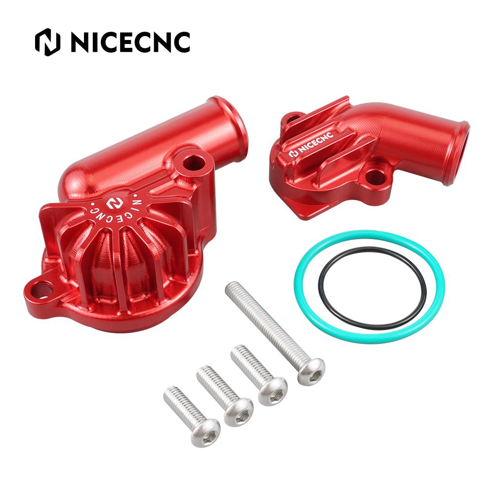 NICECNC ATV Water Pump Inlet Outlet Cover Kit For Yamaha Raptor 700 2006-2024 Raptor 700R 2009 2011-2024 Faster Cooling Set