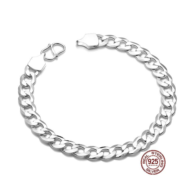 

S925 Стерлингового Серебра Автомобиль Цветок Боковая Цепочка Браслет Мода Личность Темперамент Хип-Хоп Нейтральный Пара Изящных Ювелирных Изделий