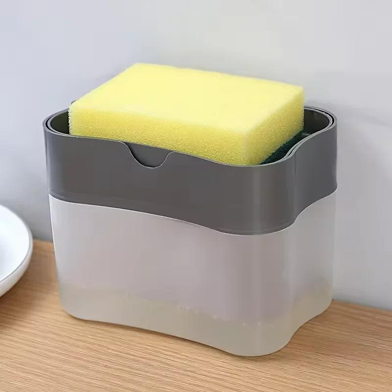 Kitchen Detergent Press Portable Soap Dispenser Clean Cloth Dishwashing Pot Soap Dispenser Cleaning Tool