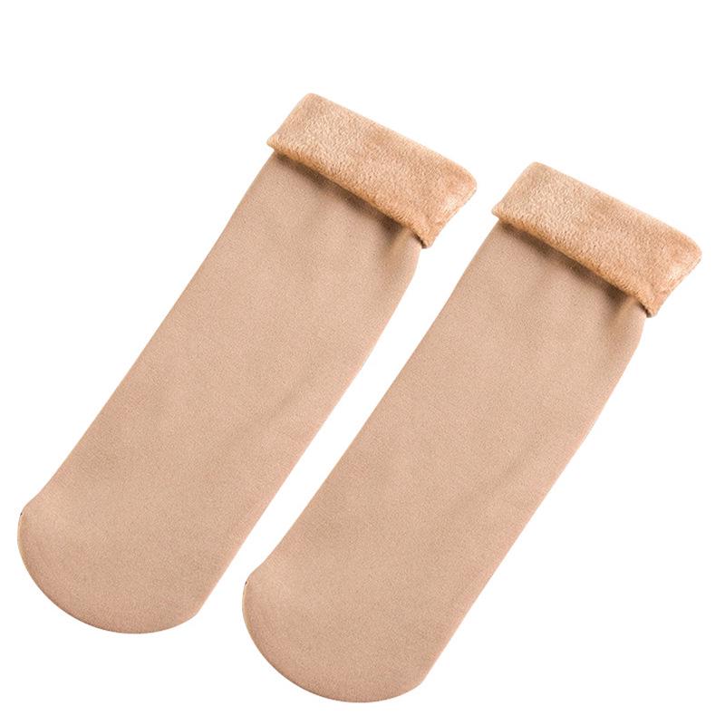 

Unisex Plus Velvet Thick Snow Boot Socks - Warm Solid Color Winter Floor Socks One Size