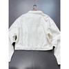 Export Single 100% Cotton White Short Denim Tooling Style Thin Coat Loose Version Boot-Cut Version Denim Jacket Coat Outwear