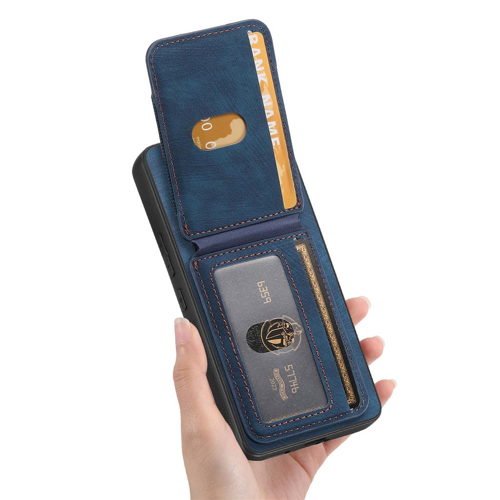 For Samsung Galaxy A36 5G Case Compatible with MagSafe Leather Back Cover with Detachable Card Holder Kickstand