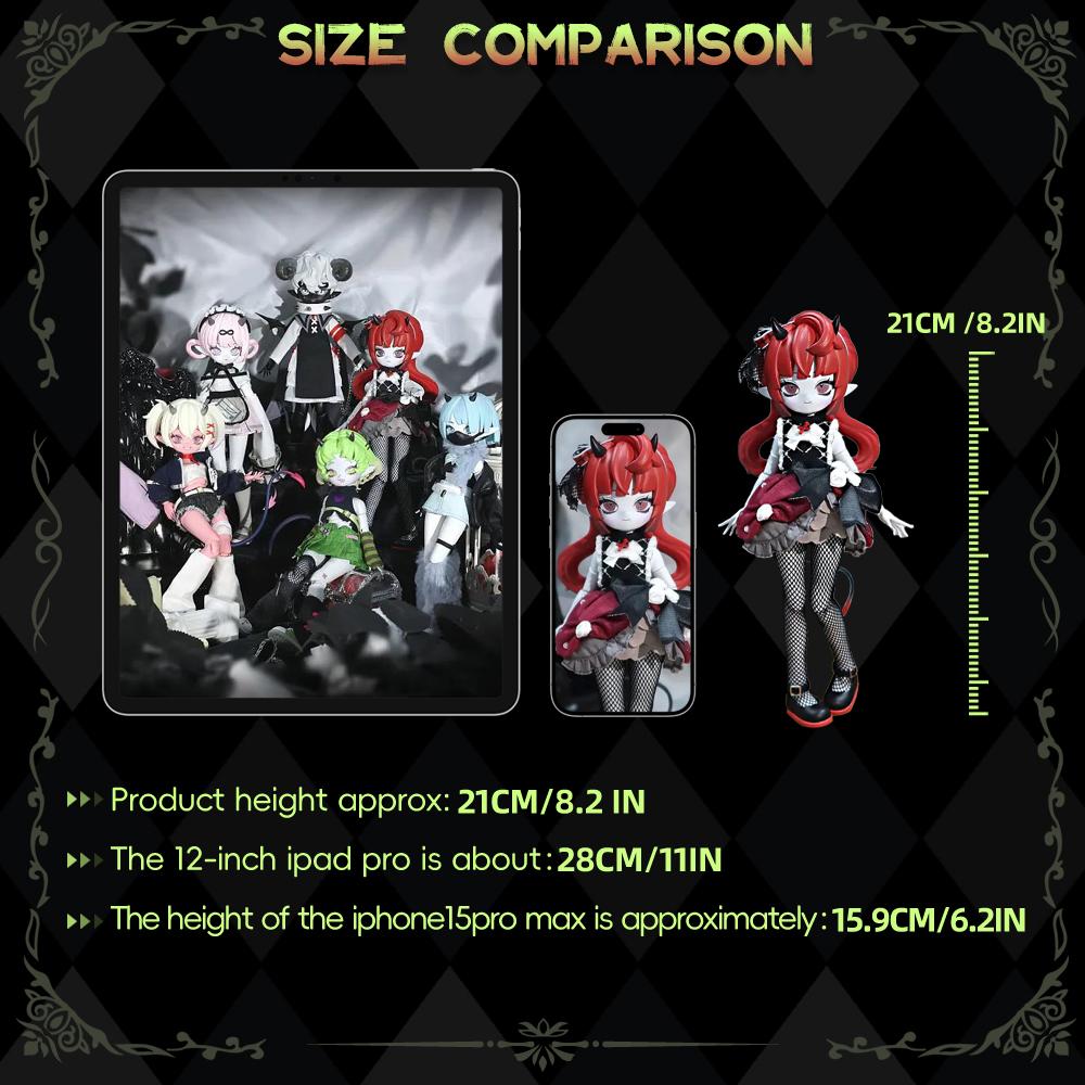 Na stanie Oryginalne Diabelskie Rogi Bjd Blind Box 1/8BJD Ruchoma Lalka Ozdoba Kreatywna Modna Zabawka Wykwintna Lalka Chłopcy Dziewczynki Prezenty