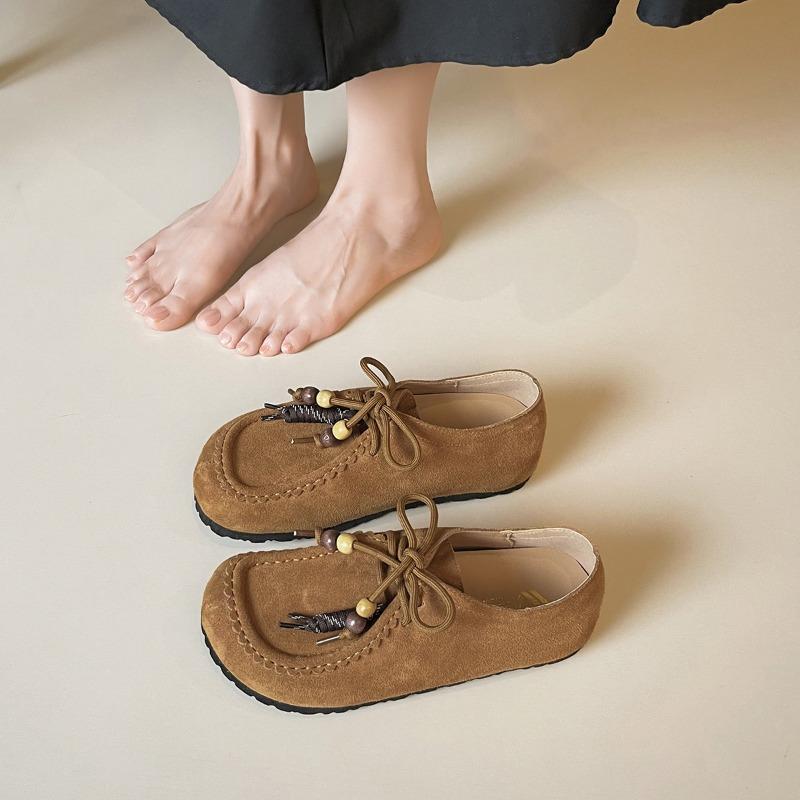 Women's Soft-soled Casual Kangaroo Shoes with Thick-soled Burken Shoes On One Foot