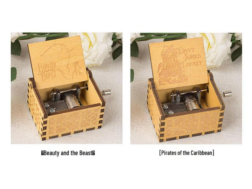 Handkurbel Harry Potter Schloss im Himmel Massivholz Spieluhr - Frohe Weihnachten für Alice