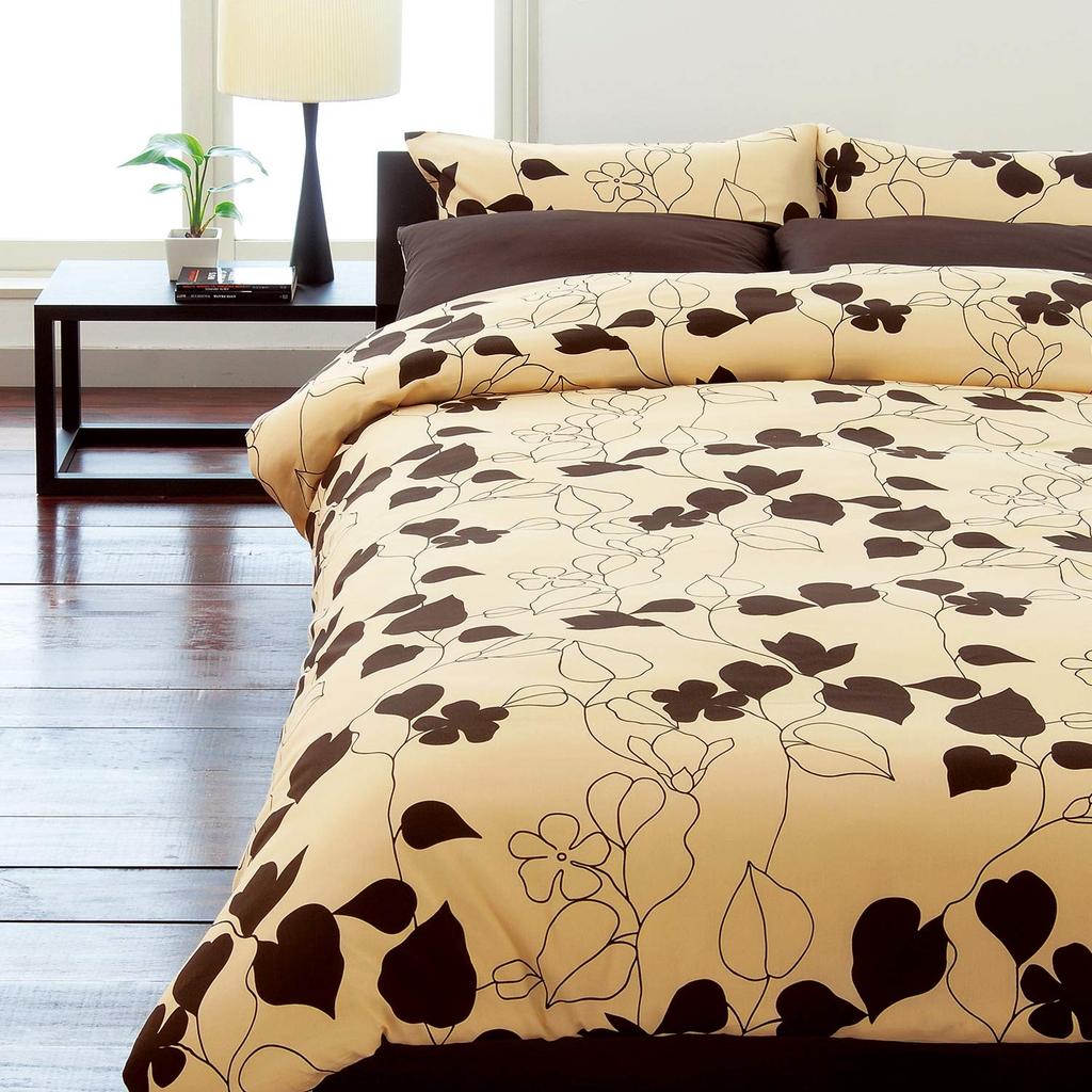 Nishikawa Mee Cover Change and Duvet Cover Double Brown Zipper On Both Sides for Easy Snap Hook for Easy Fastening Smooth Cotton with a Pleasant