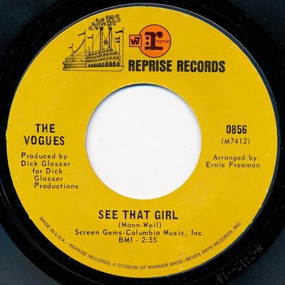 7-Zoll Schallplatte VOGUES - See That Girl 0856 Reprise Records 1969 US Rock Gebraucht