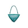 Borsa a Spalla/Crossbody in Pelle Liscia con Logo a Triangolo Donna Borse Blu Pavone 1BA315-2DX8-F0363