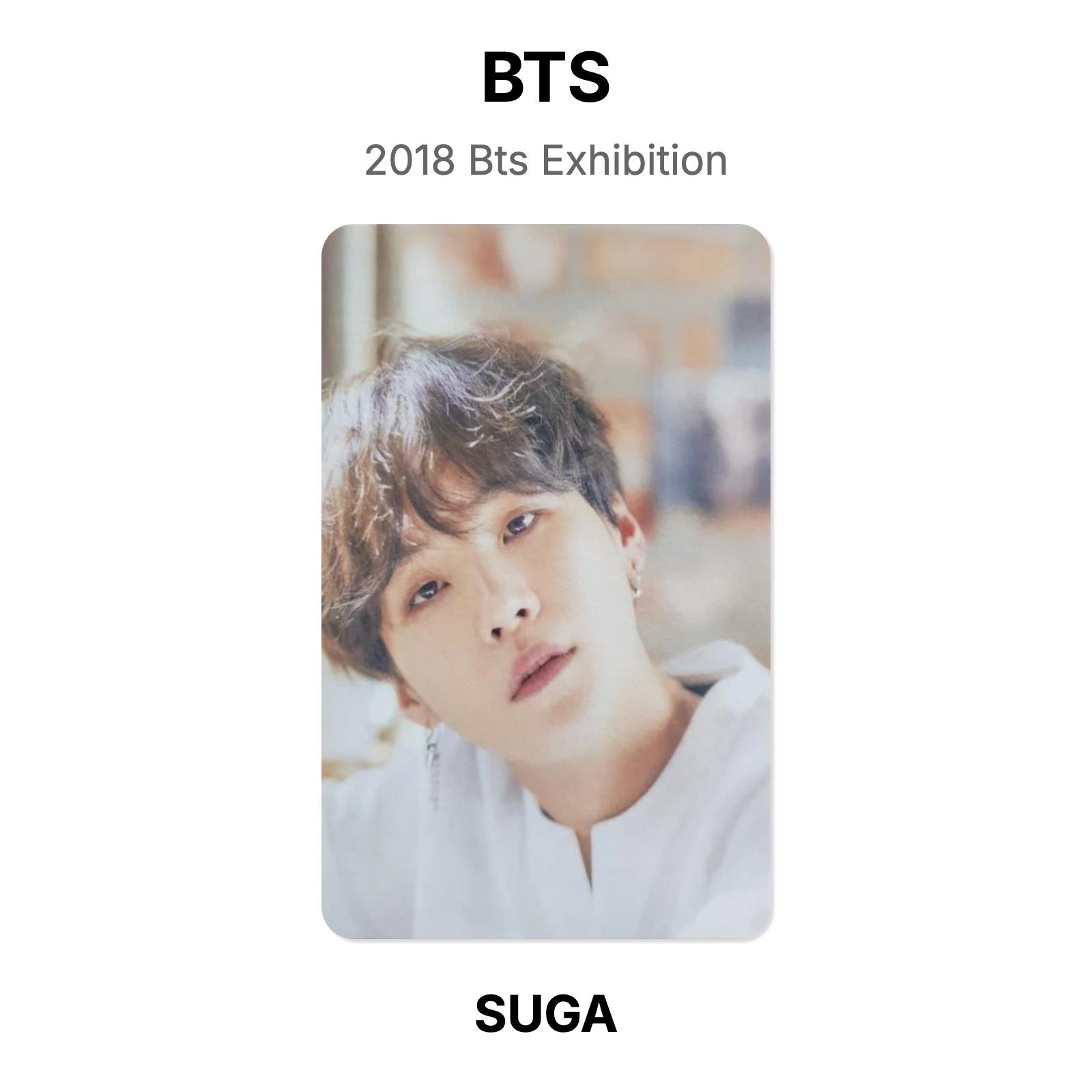 BTS 2018 Выставка Bts Официальная фотокарточка SUGA gray