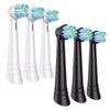 IO Replacement Brush Heads for Oral-B iO Series 2-10 Electric Toothbrushes (3 Black + 3 White)
