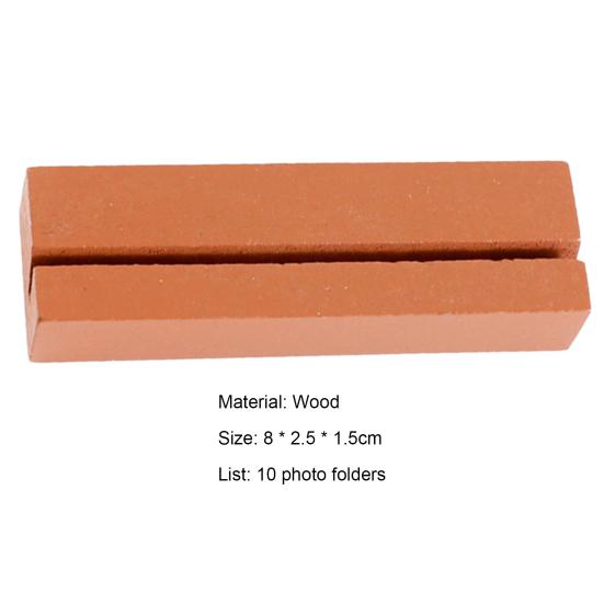 10Pcs/Set Wooden Card Holder Perfect Match Smooth Surface Vintage Style Wedding Party Card Holder Stand for Home