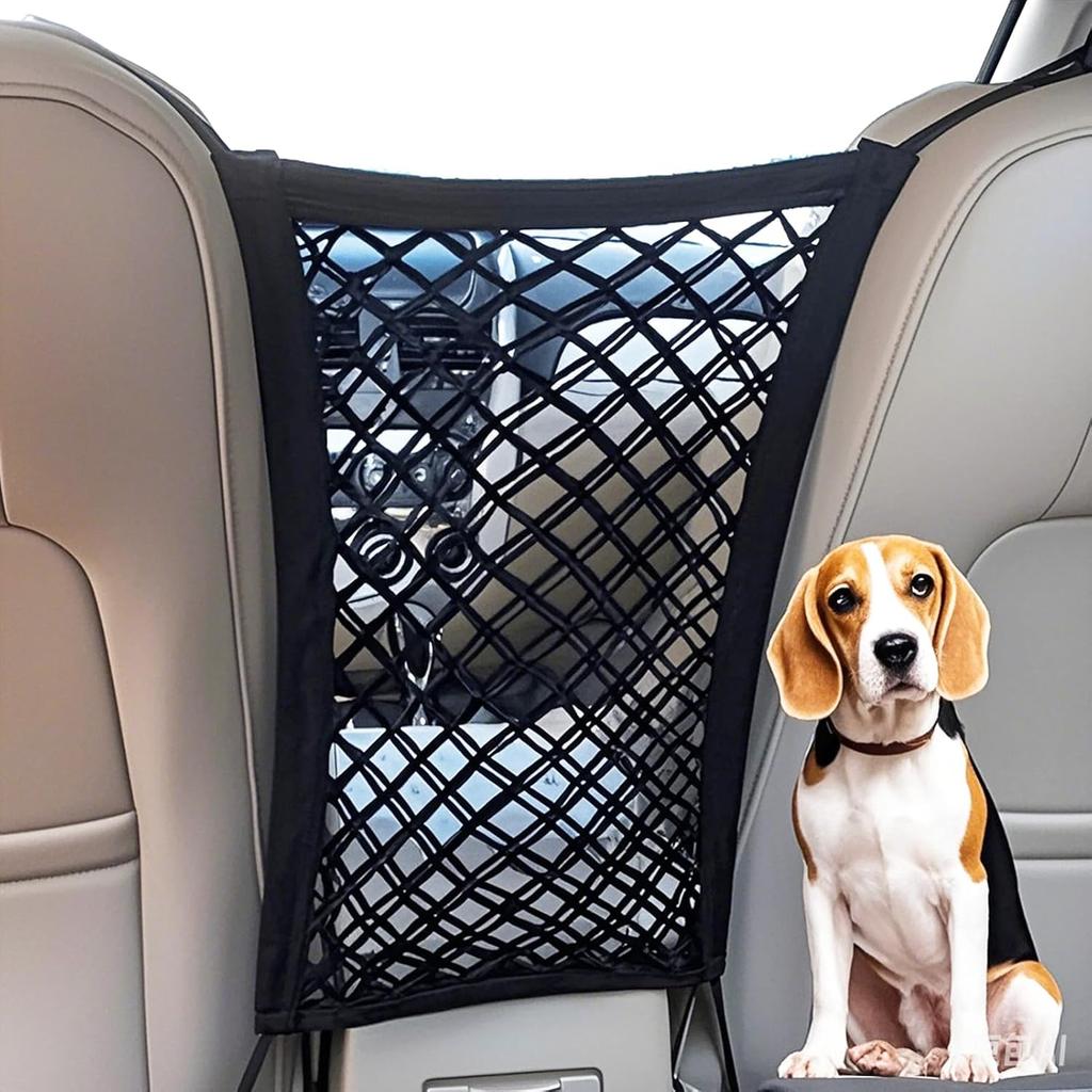 2PCS Universal Car Cargo Net with Adhesive Tape, 9.8×15.7in Trunk Storage Mesh Pocket Wall Mount Organizer Bag for Car RV SUV Boat Truck Camper Van