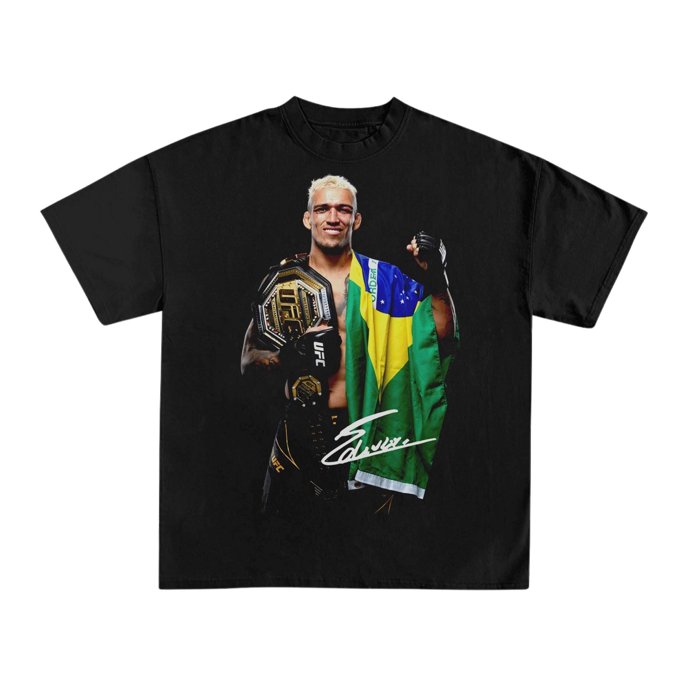 

2026 Summer UFC Charles Oliveira Fighting Graphic Tshirt Women Sports Cotton Short Sleeve Loose Leisure Fitness Shirt Unisex 4XL