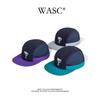 Trendy Color-Block Quick-Dry Five-Panel Waterproof Baseball Cap with Soft Flat Brim for Outdoor Sports and Sun Protection