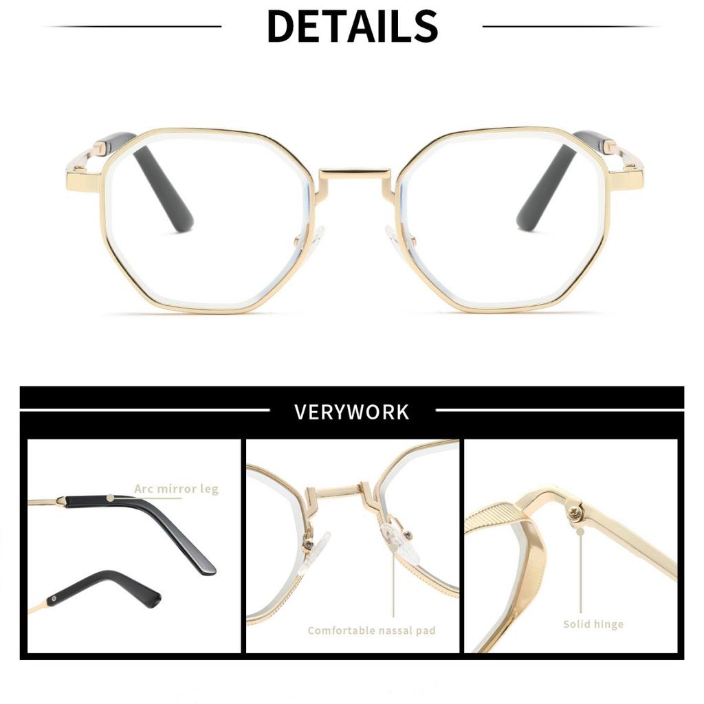 Small round frame fashion flat mirror versatile plain face white temperament trend new popular high-end frame glasses