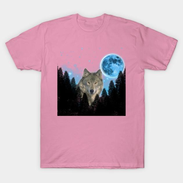 T Shirt Women Wolf Starlight Harajuku Print Kawaii Tshirt Summer Short Sleeve Female T-Shirt Top Tee