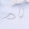 925 Sterling Copper Heart Snake Bone Pattern Cross Shell Zircon Four-pointed Star Earrings for Women Earring Fine Zircon Gifts