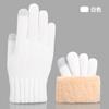 New warm and cold touch screen gloves thickened and velvet women's winter knitted gloves to keep out the cold