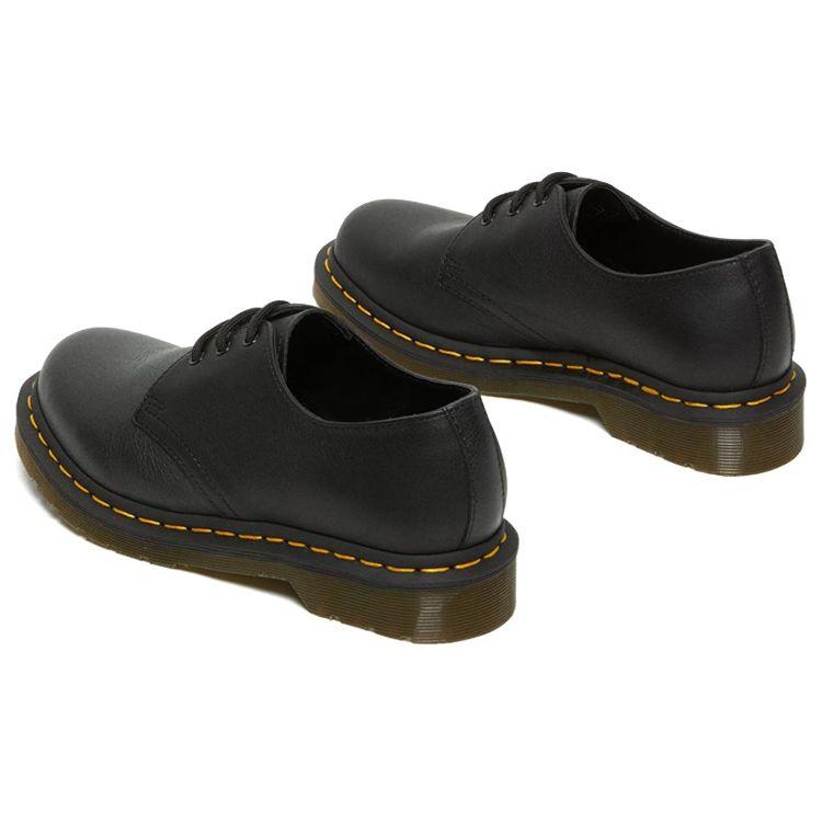Dr. Martens 1461 Virginia Leder Klassische Lässige Flache Schuhe Damenschuhe Schwarz 24256001