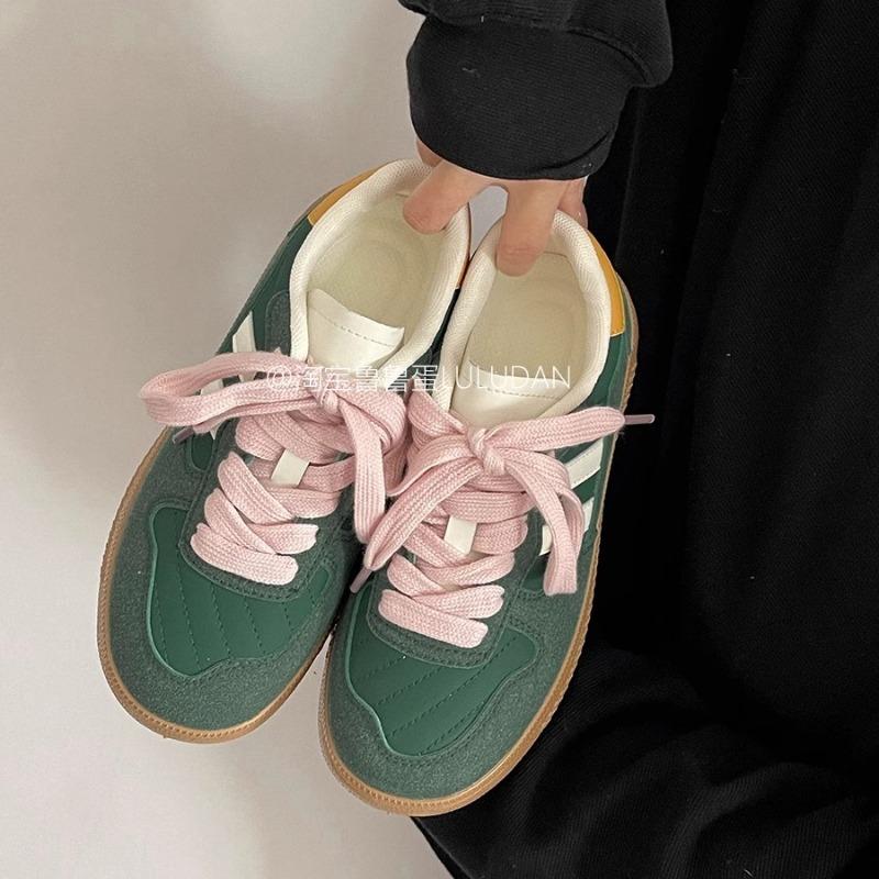 Fashion Yellow Women's New Summer Flat-bottomed Versatile White Shoes Retro Board Shoes Sneakers