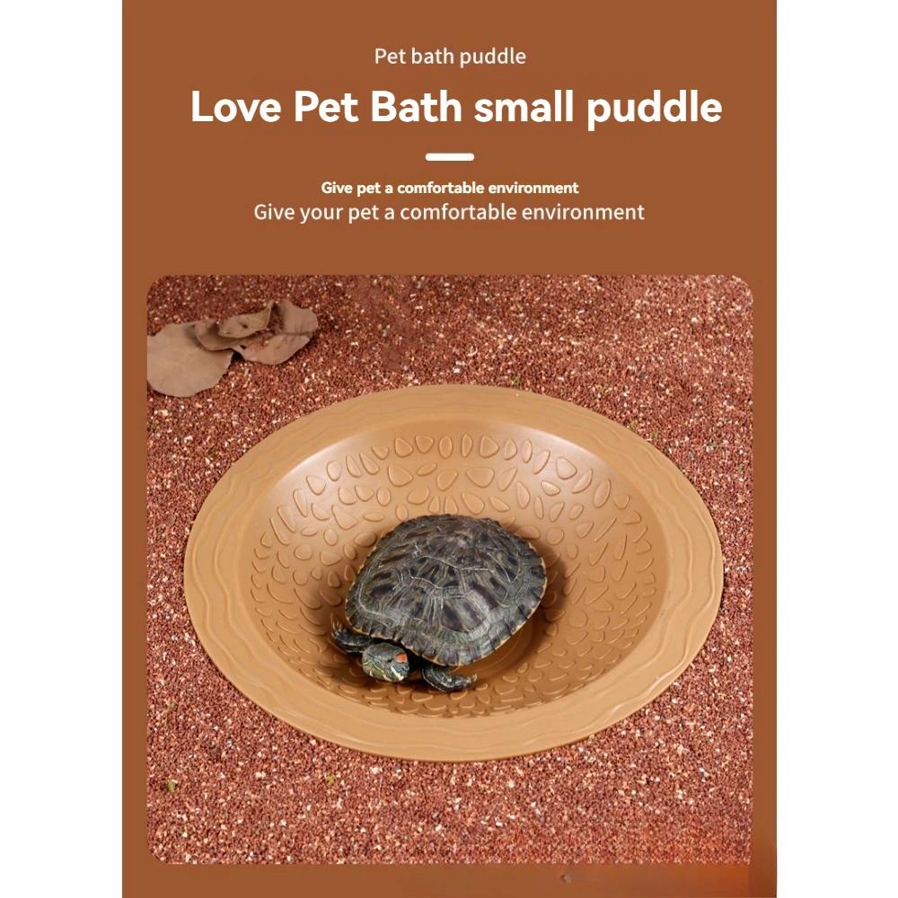 Schildkrötenspezifisches Wasserbecken, Badewanne für Landschildkröten, Halbwasserschildkröte, Trinknapf, Kletter-Haustierschildkrötenbecken, Gestaltung