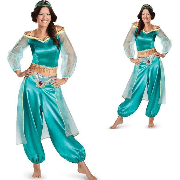 Adult Halloween Jasmine Princess Dress - Aladdin Role-Play Costume